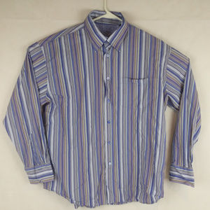 Men's XL Purple Lavender Striped Button Shirt